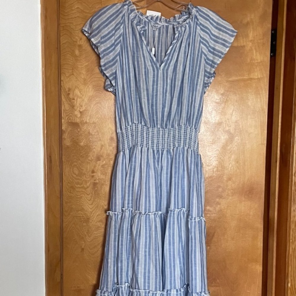 NWT Rails Blue and White Midi Dress